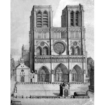 Tableaux Photos - Place de la cathédrale Notre-Dame de Paris, 1699 - BRIDGEMAN IMAGES