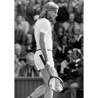 Tableaux pour Salon - Bjorn Borg, tennisman suédois, à Wimbledon le 24 juin 1980 - BRIDGEMAN IMAGES