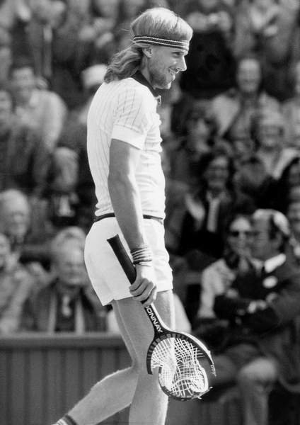 tableaux-photos - Bjorn Borg, tennisman suédois, à Wimbledon le 24 juin 1980 - BRIDGEMAN IMAGES