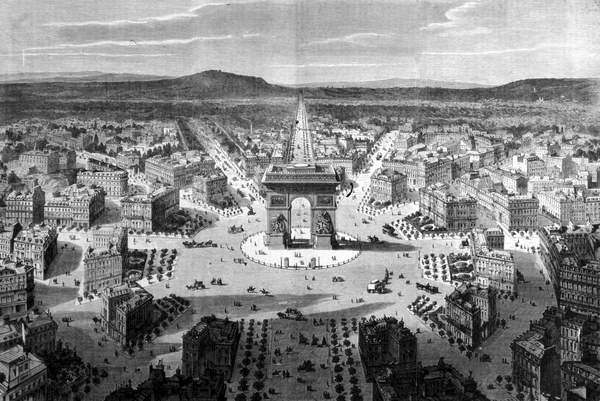 tableaux-photos - Vue de la place de l'Etoile à Paris - BRIDGEMAN IMAGES