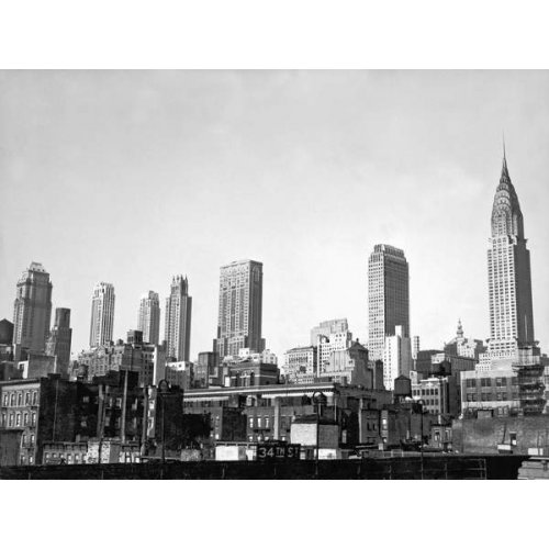 La ligne d'horizon de Midtown Manhattan, New York, vers 1936