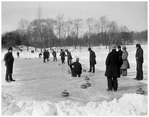 tableaux-photos - Curling à Central Park, New York - BRIDGEMAN IMAGES