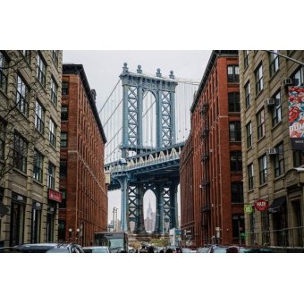 Tableaux Photos - Pont de Manhattan depuis Dumbo, Brooklyn, New York - BRIDGEMAN IMAGES