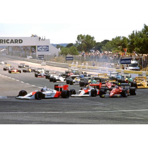 Alain Prost et Ayrton Senna au départ, 1988