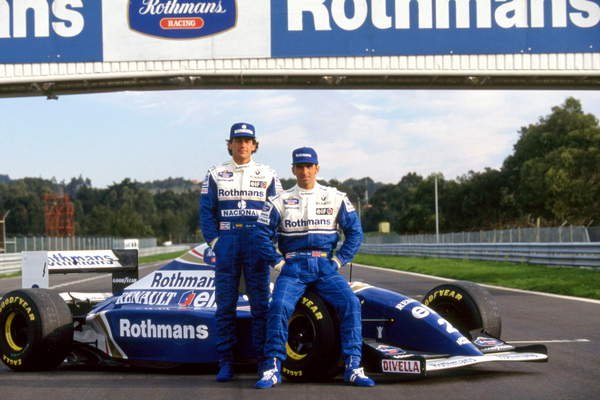 tableaux-photos - Ayrton Senna et Damon Hill, 1994 - BRIDGEMAN IMAGES