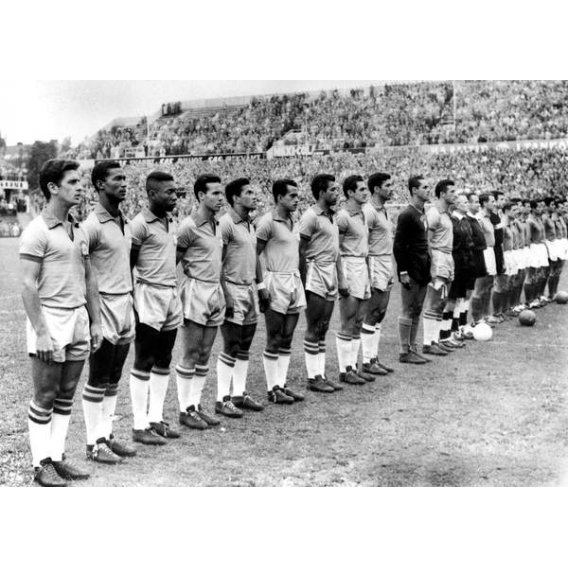 Équipes brésilienne et française de football le 24 juin 1958