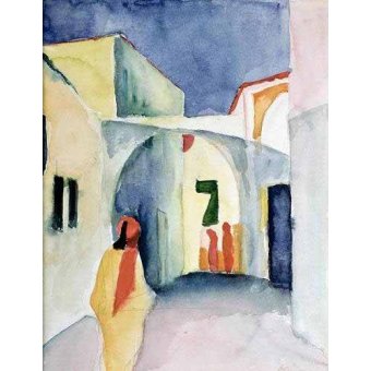 Tableaux de Portraits - Tableau -A Glance Down an Alley-, August Macke - Macke, August