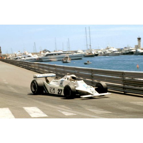 Alan Jones au volant d'une Williams FW07, 1979