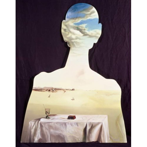 Couple avec la tête pleine de nuages, figure masculine, 1936, par Salvador Dali