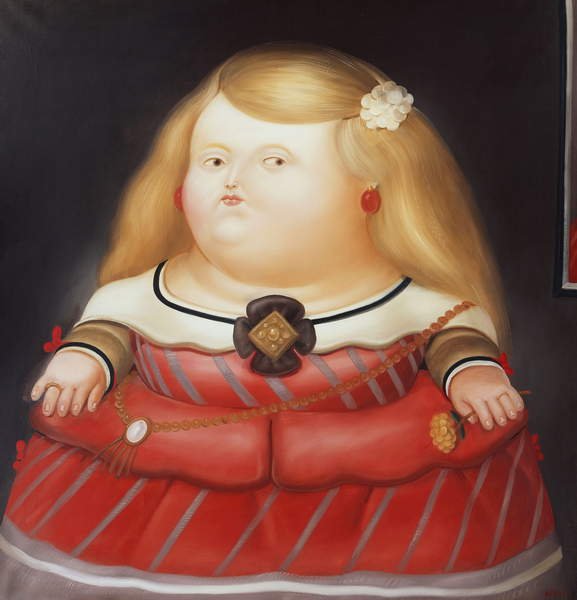 tableaux-pour-couloir - Princesse Margaret, 1977, par Fernando Botero - BRIDGEMAN IMAGES