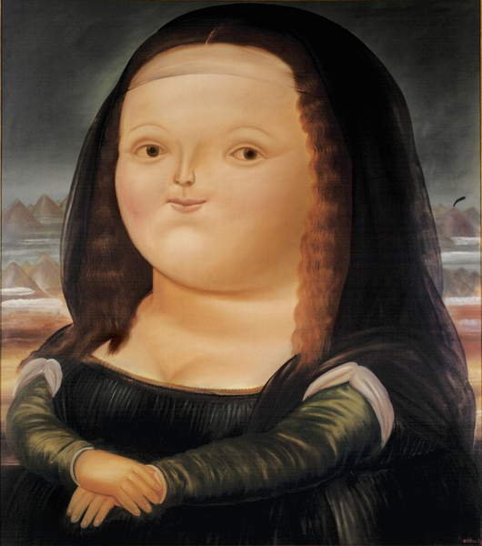 tableaux-pour-couloir - Mona Lisa à l'âge de 12 ans, 1977, Fernando Botero - BRIDGEMAN IMAGES