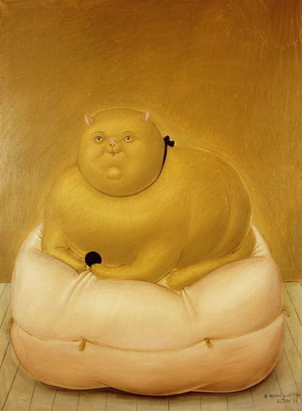 tableaux-pour-couloir - Chat, 1968, Fernando Botero - BRIDGEMAN IMAGES