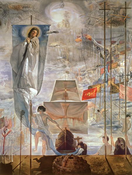 tableaux-pour-couloir - La découverte de l'Amérique par Christophe Colomb, 1958-9, Salvador Dali - BRIDGEMAN IMAGES