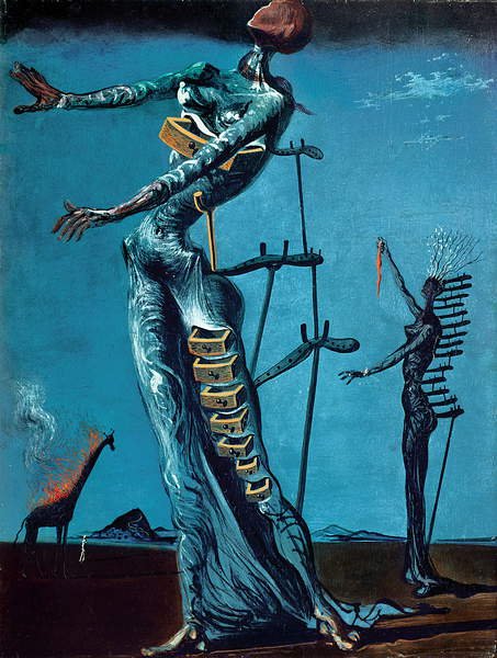 tableaux-pour-couloir - Girafe flamboyante, 1936-37, Salvador Dali - BRIDGEMAN IMAGES
