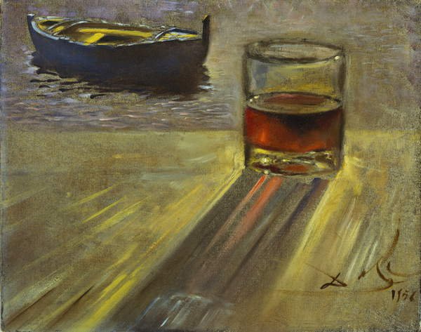 tableaux-pour-couloir - Verre de vin et bateau, 1956, Salvador Dali - BRIDGEMAN IMAGES