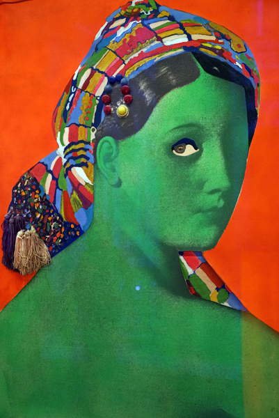 tableaux-pour-couloir - Fabriqué au Japon - La Grande Odalisque, 1964, Martial Raysse - BRIDGEMAN IMAGES