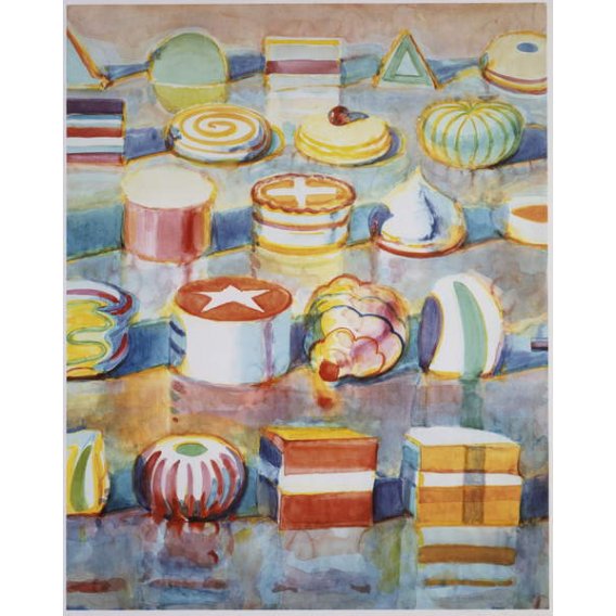 Afficher les lignes, 1990, Wayne Thiebaud