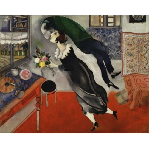 Tableau Salon - L anniversaire, 1915, Chagall, Marc