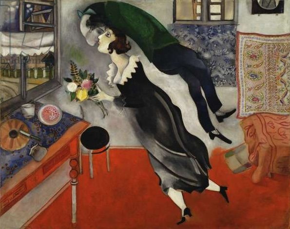 tableaux-pour-couloir - Tableau Salon - L anniversaire, 1915, Chagall, Marc -  Chagall, Marc 