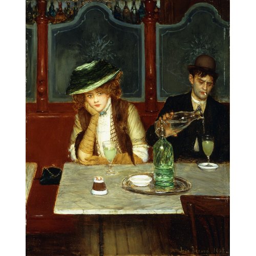 Tableau -Les Buveurs d'absinthe, 1908, Beraud, Jean