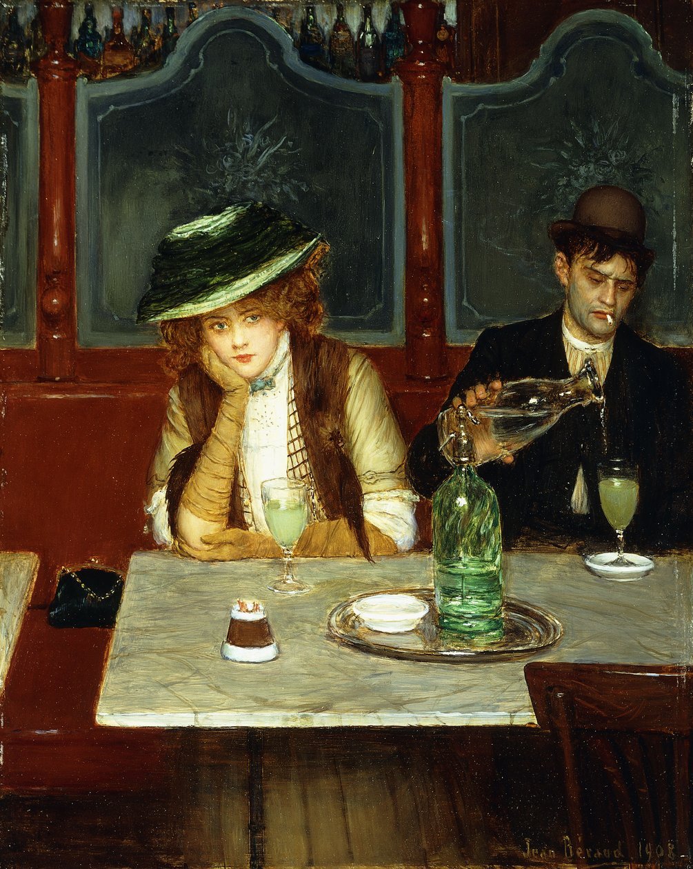 tableaux-de-portraits - Tableau -Les Buveurs d'absinthe, 1908, Beraud, Jean - Beraud, Jean