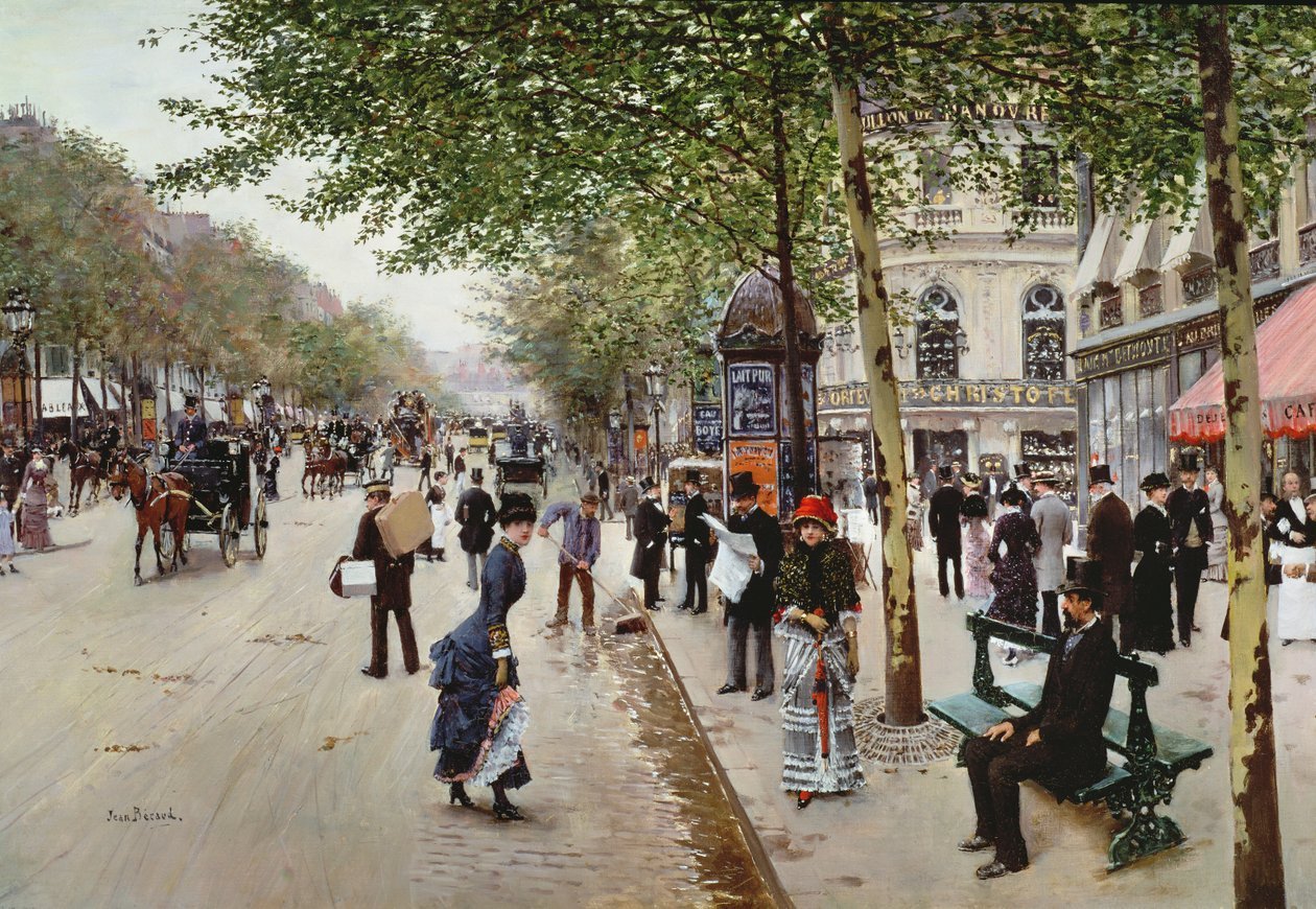 tableaux-pour-couloir - Tableau -Scène de rue parisienne, Beraud, Jean - Beraud, Jean