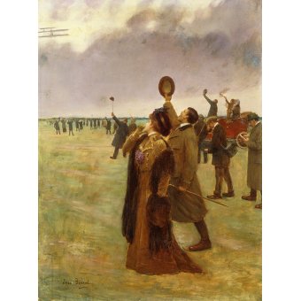  - Tableau -Vol du biplan Wright, Beraud, Jean - Beraud, Jean