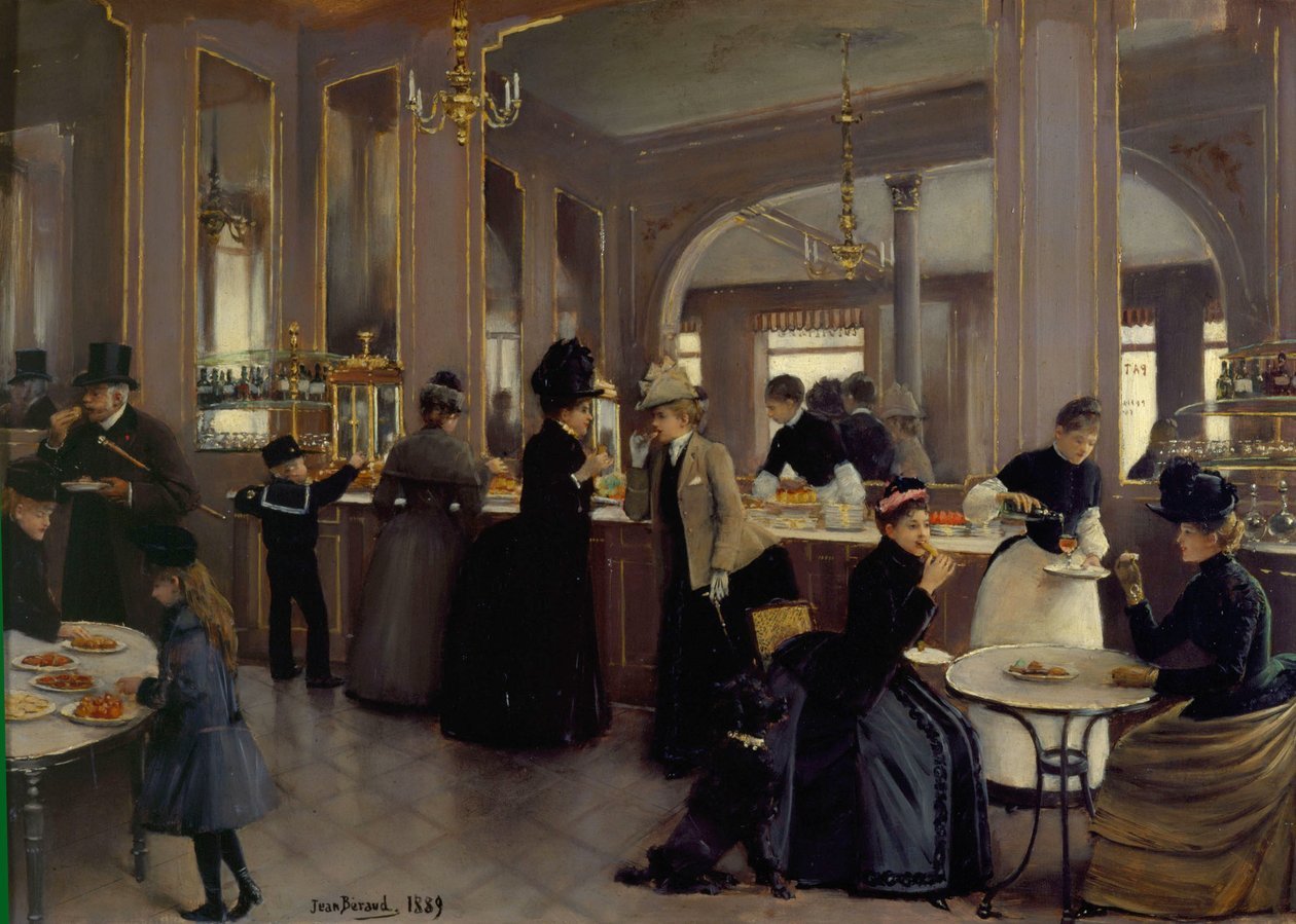 tableaux-pour-couloir - Tableau -La Pâtisserie Gloppe aux Champs-Élysées, Beraud, Jean - Beraud, Jean