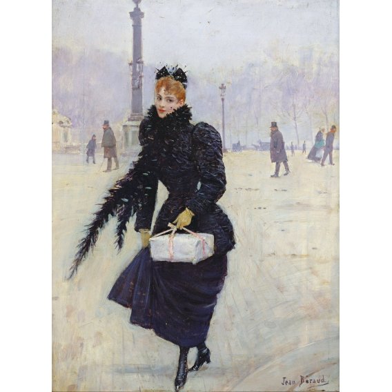 Tableau -Femme parisienne à la Place de la Concorde, vers 1890, Beraud, Jean