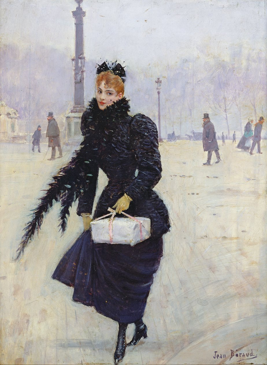 tableaux-pour-couloir - Tableau -Femme parisienne à la Place de la Concorde, vers 1890, Beraud, Jean - Beraud, Jean