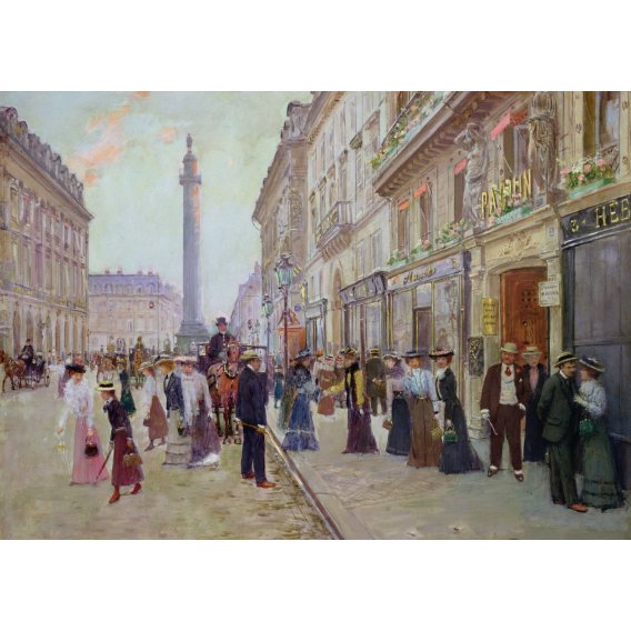 Tableau Femme parisienne à la Place de la Concorde, vers 1890, Beraud, Jean