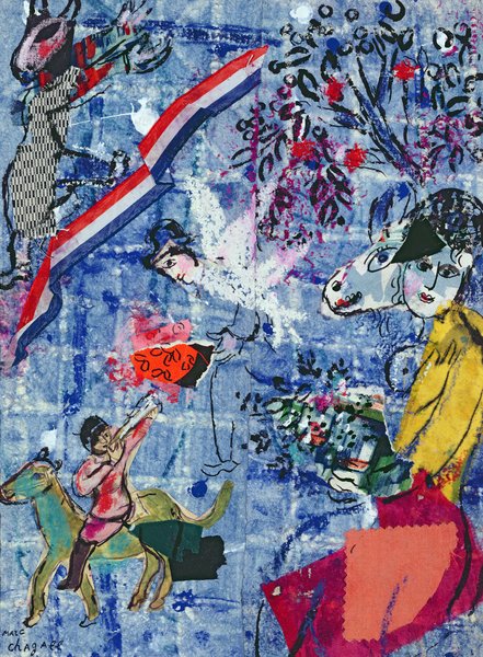 tableaux-pour-salon - Tableau Salon - Feast of July 14, c.1970, Chagall, Marc -  Chagall, Marc 
