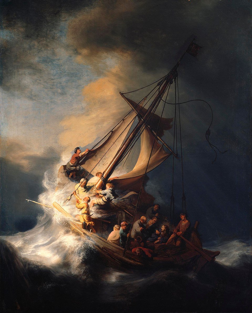 tableaux-pour-salon - Tableau - La tempête sur la mer de Galilée-, Hermensz Van Rijn Rembrandt - Rembrandt, Hermensz Van Rijn