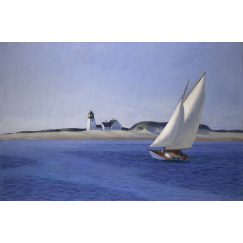 Tableau - Le bateau à voile sur la mer, 1930, Edward Hopper