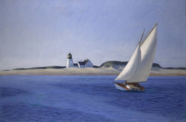 tableaux-modernes - Tableau - Le bateau à voile sur la mer, 1930, Edward Hopper - Hopper, Edward