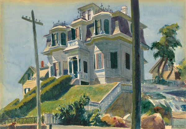 tableaux-modernes - Tableau - Haskell's House, 1924, Edward Hopper - Hopper, Edward