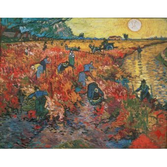 - Tableau - La vigne rouge à Arles, 1888-, Vincent Van Gogh - Van Gogh, Vincent