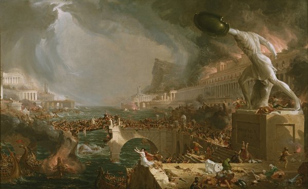 tableaux-pour-hall - Le Cours de l'Empire : La Destruction — Thomas Cole - BRIDGEMAN IMAGES