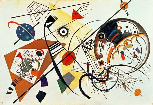 tableaux-abstraits - Lignes qui se croisent (1923) — Kandinsky, Vassily - Kandinsky, Vassily