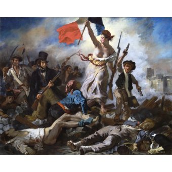 Tableau -Le 28 Juillet: La Liberté guidant le peuple-, Eugene Delacroix