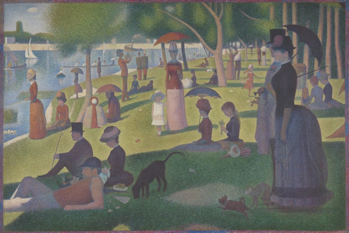 tableaux-de-portraits - Cuadro de Retrato - Domingo por la tarde, Georges Seurat - Seurat, Georges