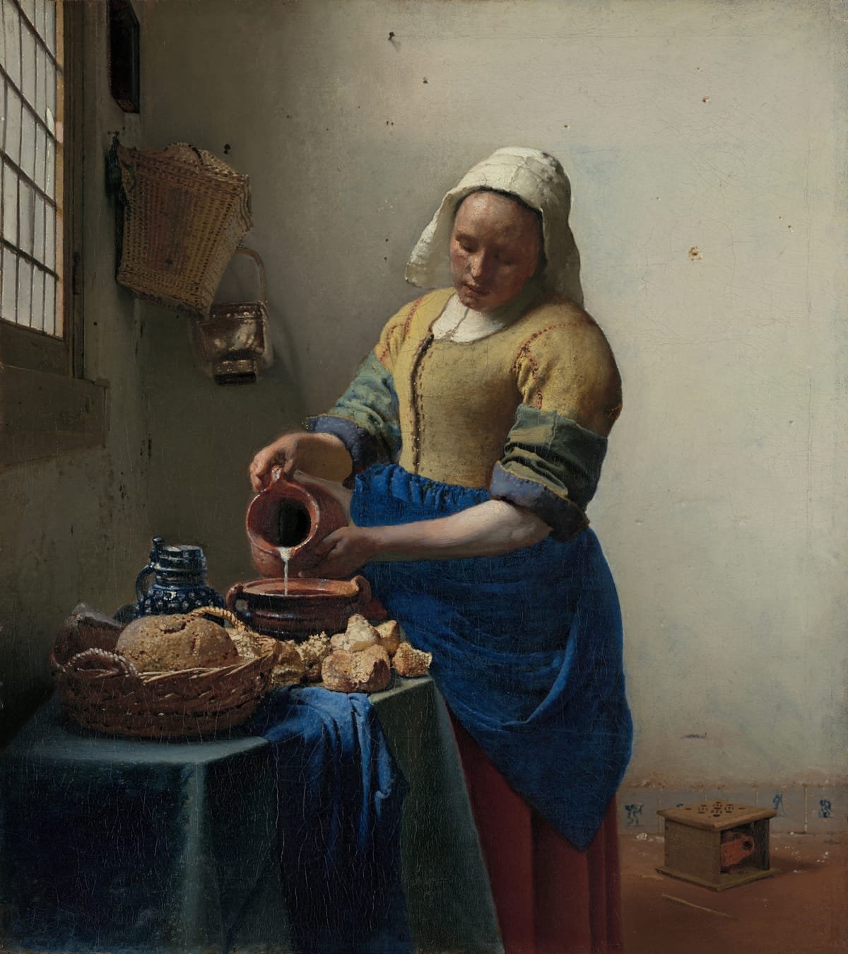 tableaux-de-portraits - La Laitière, 1660 - Johannes Vermeer - Vermeer, Johannes