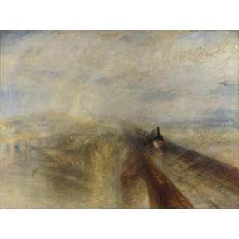 Tableaux de Paysages - Tableau -Pluie, Vapeur et Vitesse - Le Grand Chemin de fer de l'Ouest-, Joseph M. William Turner - Turner, Joseph M. William