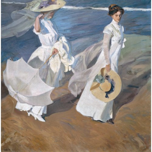 Tableau de Paysages Marins - Promenade au bord de la mer-, Joaquin Sorolla