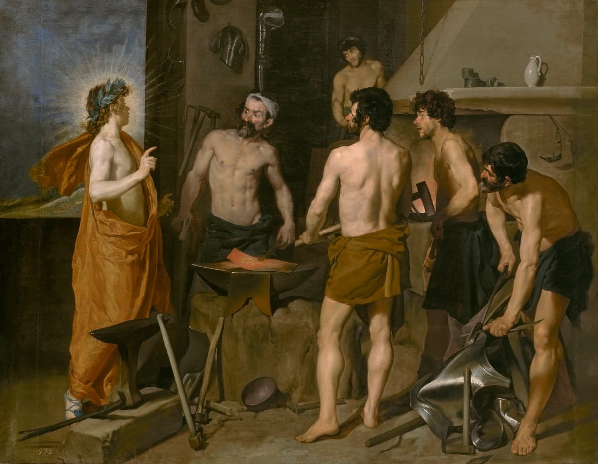 tableaux-de-portraits - Tableau -La fragua de Vulcano-, Diego de Silva Velazquez - Velazquez, Diego de Silva