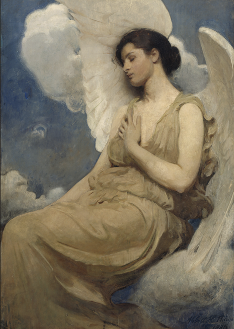 tableaux-pour-hall - Winged Figure — Abbott Handerson Thayer - BRIDGEMAN IMAGES