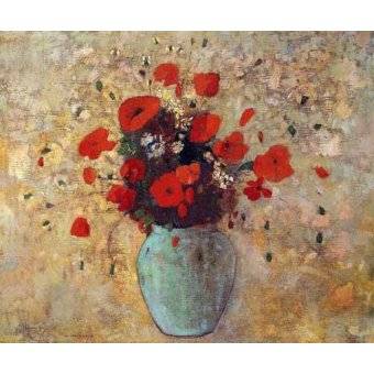 Tableau - Vase aux coquelicots -, Odilon Redon
