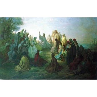Tableaux Mappemondes - Tableau -Jesús predicando en la montaña-, Gustave Doré - Doré, Gustave
