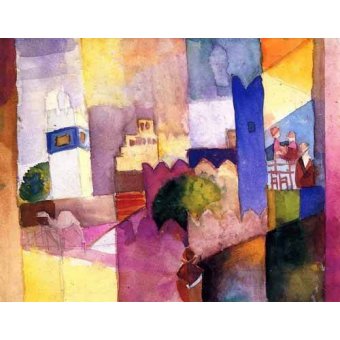 Tableaux Mappemondes - Tableau -Macke-023-, August Macke - Macke, August