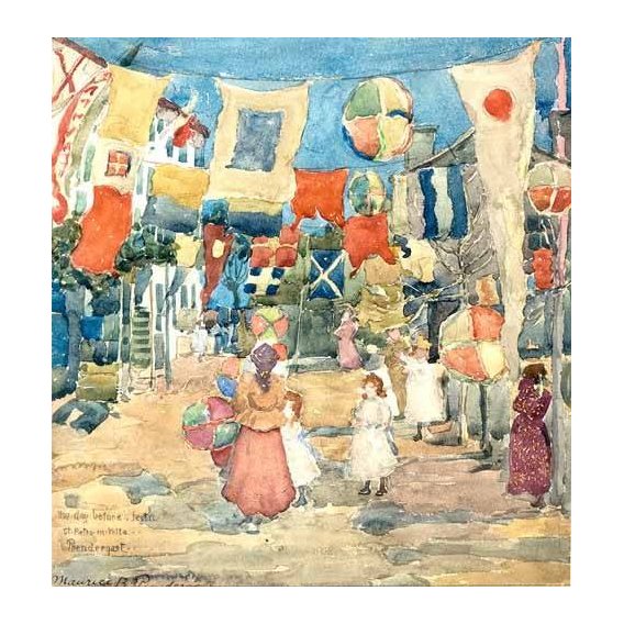 imagens de mapas, gravuras e aquarelas - Quadro -Fiesta Venice, S. Pietro in Volta-